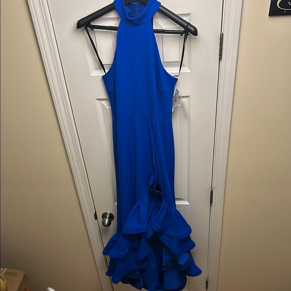 Elegant Blue Razorback Dress